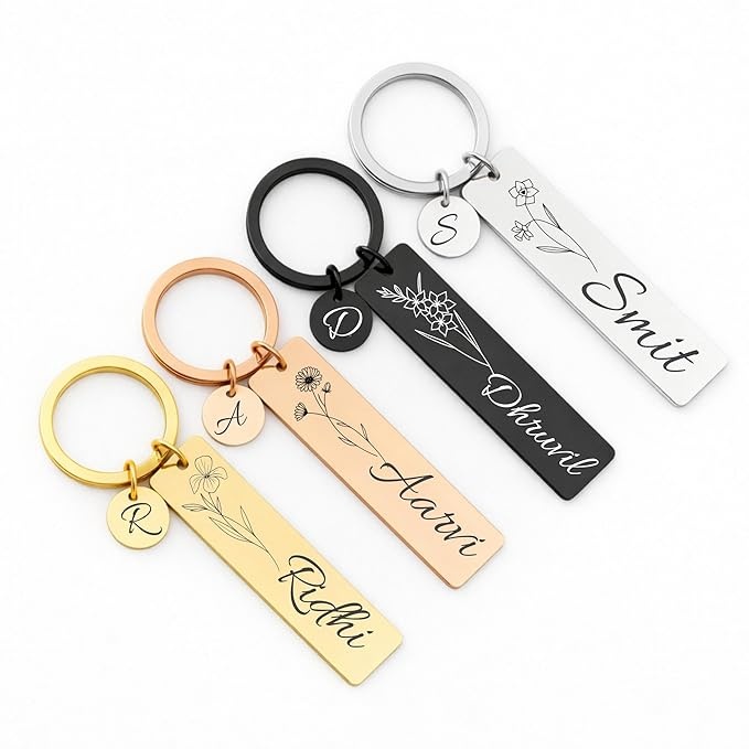 Double Sided Stainless Steel Keychain