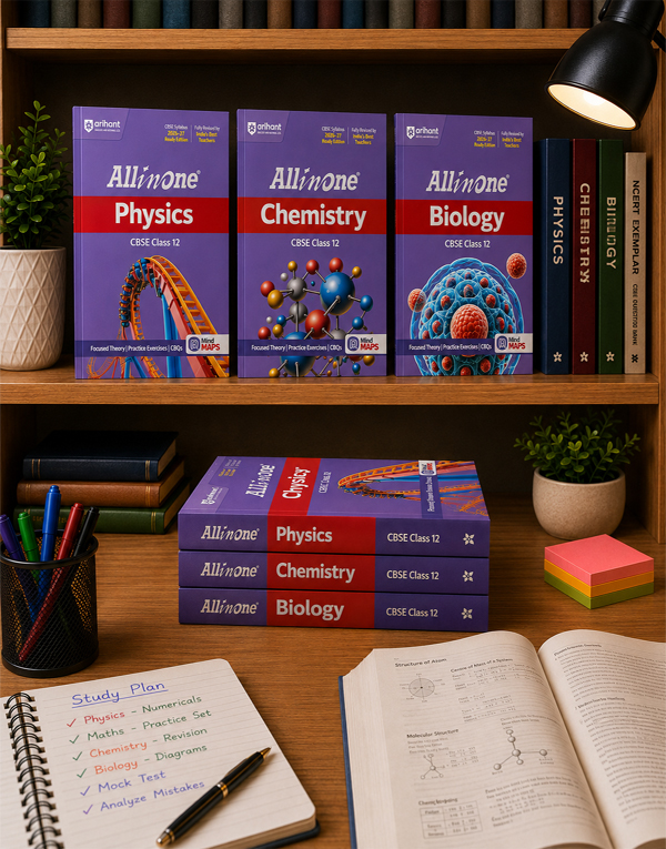 Arihant All In One Physics, Chemistry & Biology Class 12 Combo Book Cover