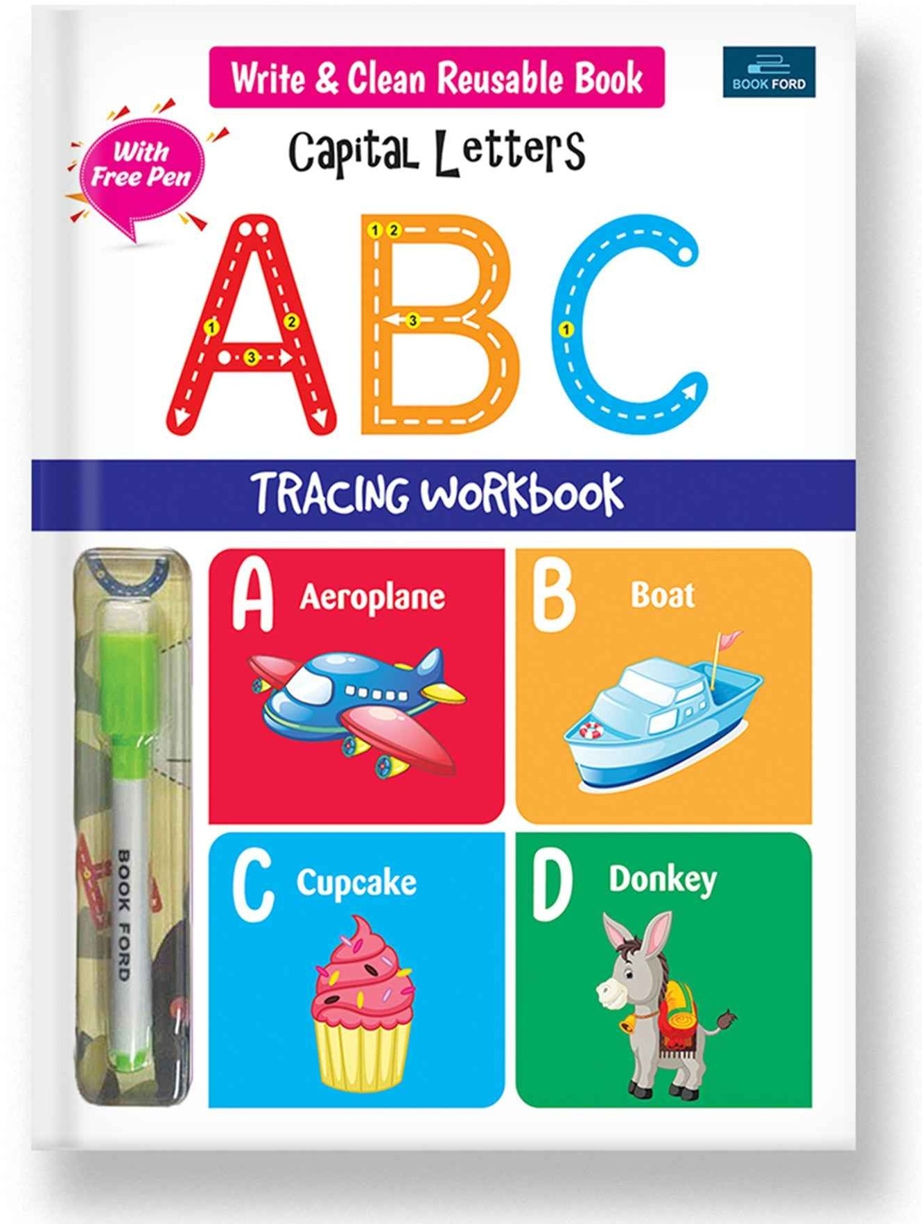 Write and Clean Reusable Book Capital Letters