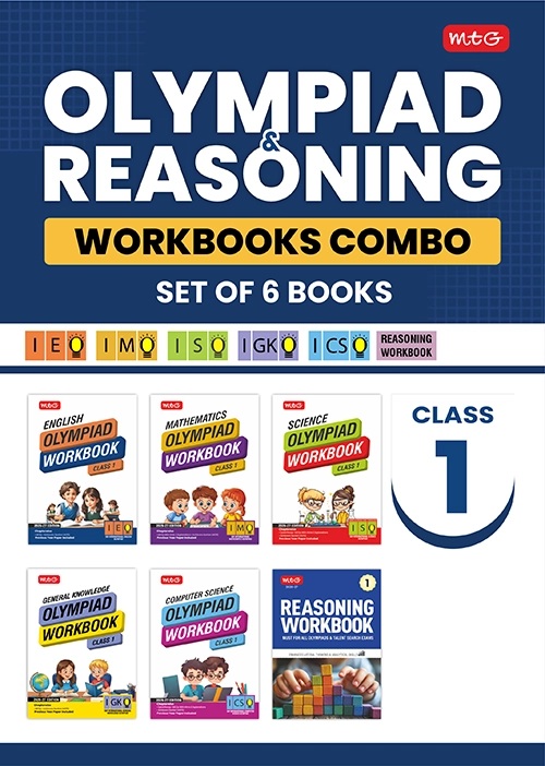 MTG Olympiad and Reasoning Workbooks Combo Set of 6 Class 1